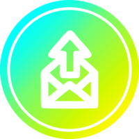 envoyer email circulaire icône avec cool pente terminer png
