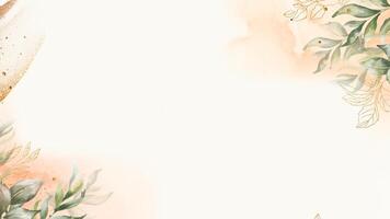 Delicate floral design surrounded by luxurious gold and cream ccolor video