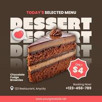 Dessert Selected Menu Instagram Post template