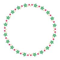 Frame template for christmas season celebration, christmas wreath concept vector