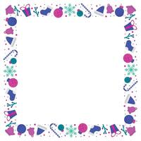 Frame template for christmas season celebration, christmas wreath concept vector