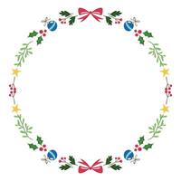 Frame template for christmas season celebration christmas wreath concept vector