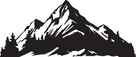 montaña silueta ilustración blanco antecedentes vector