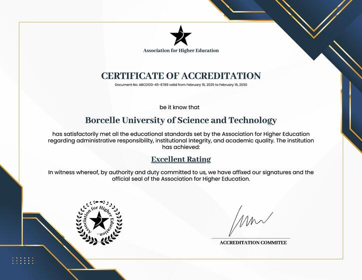 Blue Gold Simple Minimalist Education Institution Certificate