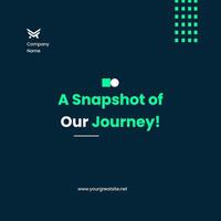 Dark Blue Green Simple Modern About Company Linkedin Post template