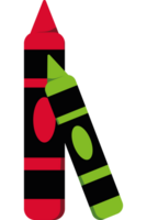 Due pastelli siamo mostrato nel rosso e verde png