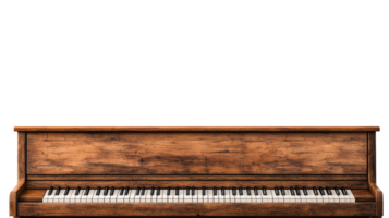 en bois droit piano. classique musical instrument avec noir et blanc clés. parfait pour la musique et art thèmes. png