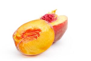 Peach isolated on white background photo