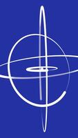 un abstrait géométrique conception avec une bleu Contexte accompagné par élégant blanc lignes video