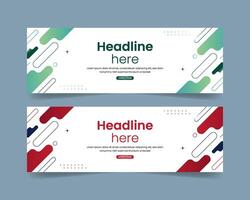 Geometric banner template vector