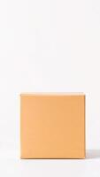 simple cardboard box on a white background photo