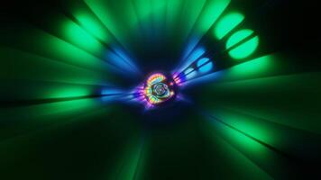 astratto senza soluzione di continuità neon multicolore psichedelico ipnotico vj ciclo continuo sfondo. 3d grafica per musica palcoscenico transizione, Spettacoli, retrò, alta tecnologia. video