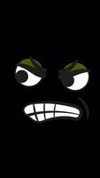 Angry Eyes Looking Left And Right On Vertical On Alpha Channel 2D Cartoon Animation video