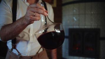 miscelazione il vino nel il caraffa video