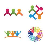 People and community logo design vector