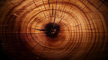 Close up of Tree Rings Showing Age and Texture photo
