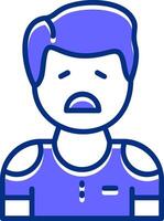 dolor lleno resbalón icono estilo vector