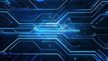 Futuristic abstract design featuring glowing blue lines and circuits, perfect for tech-themed projects and backgrounds. video