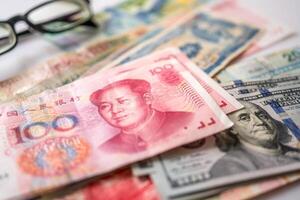 currencies of dollar, yuan and another money photo