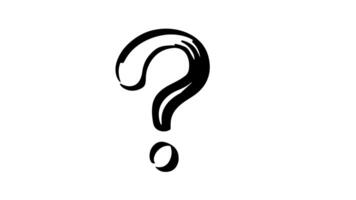 Animation forms a sketch of a question mark icon video