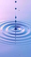 Gradual ripples expanding outward in soft lavender and sky blue tones, creating a tranquil symmetry. video