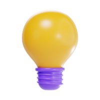 brillant idée 3d icône, la créativité et inspiration png