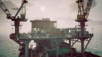 Oil Rig Platform Extracting Offshore Oil video