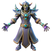 extraordinaire contemporain foncé sorcier 3d rendre 4k png