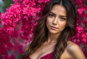A Portrait Of Breathtakingly Gorgeous, Exotic, Beautiful Woman. photo