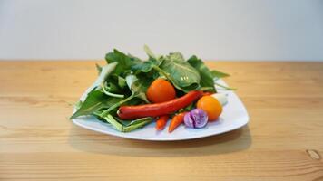 A plate of vegetables photo