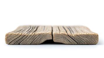 Close-up of weathered wooden planks showcasing unique textures and natural patterns photo