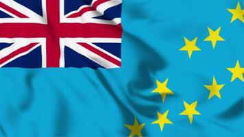 Realistic Tuvalu Flag Flying Waving in the wind Animation HD video