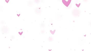 rose l'amour cœur particule recouvrir brouiller cercles sur une transparent Contexte parfait pour romantique ou de fête dessins pour valentines journée ou sur le thème de l'amour projets video