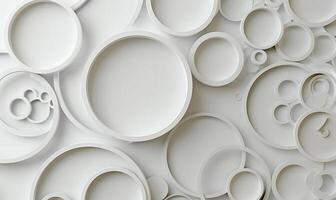 Abstract white circles pattern photo