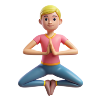 vibrerande klassisk yoga instruktör i en utgör premie png