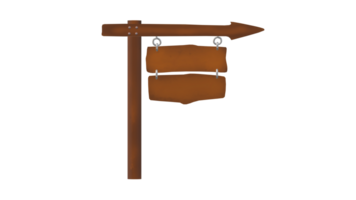 une en bois poteau indicateur avec deux panneaux pendaison sur il png