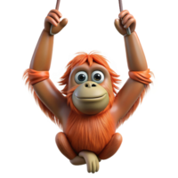 zeitlos abstrakt Orang-Utan, hängend, lange Waffen mit transparent Hintergrund Prämie png