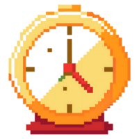 pixel art classique l'horloge affichage temps, dans Facile style png