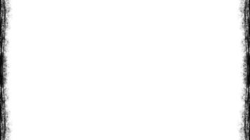 Black Grunge Border on White Background video