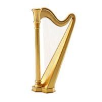 élégant d'or harpe musical instrument classique la musique luxe cordes orchestre concert performance png