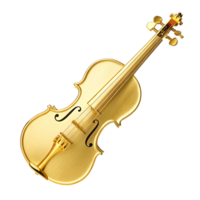 élégant d'or violon musical instrument luxe à cordes classique la musique brillant or terminer png